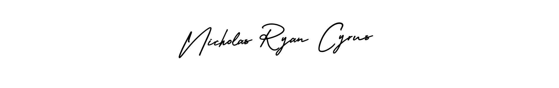 AmerikaSignatureDemo-Regular is a professional signature style that is perfect for those who want to add a touch of class to their signature. It is also a great choice for those who want to make their signature more unique. Get Nicholas Ryan Cyrus name to fancy signature for free. Nicholas Ryan Cyrus signature style 3 images and pictures png