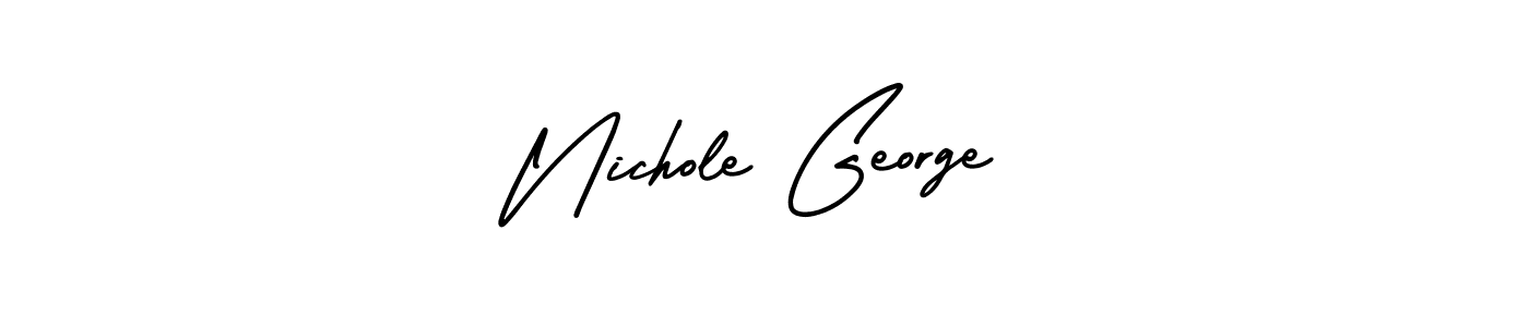 Design your own signature with our free online signature maker. With this signature software, you can create a handwritten (AmerikaSignatureDemo-Regular) signature for name Nichole George. Nichole George signature style 3 images and pictures png