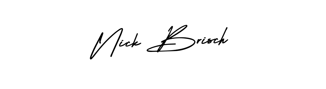 Use a signature maker to create a handwritten signature online. With this signature software, you can design (AmerikaSignatureDemo-Regular) your own signature for name Nick Brisch. Nick Brisch signature style 3 images and pictures png