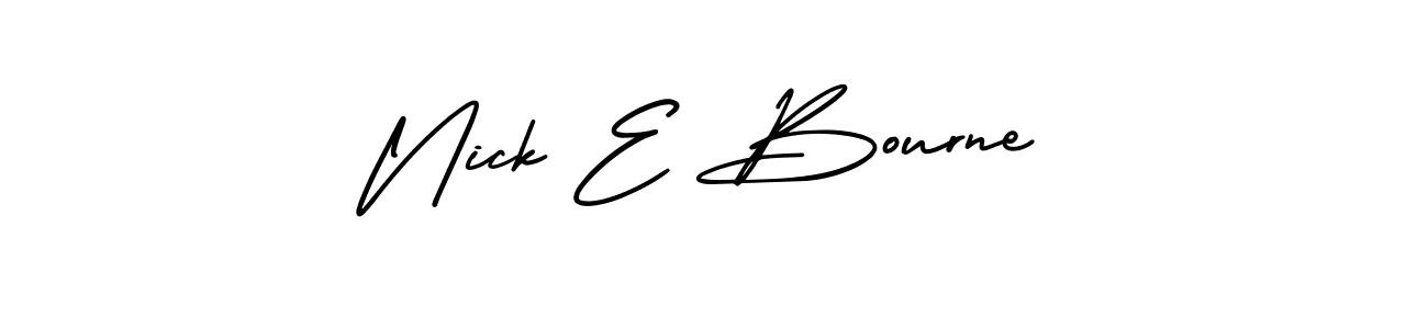 How to make Nick E Bourne signature? AmerikaSignatureDemo-Regular is a professional autograph style. Create handwritten signature for Nick E Bourne name. Nick E Bourne signature style 3 images and pictures png