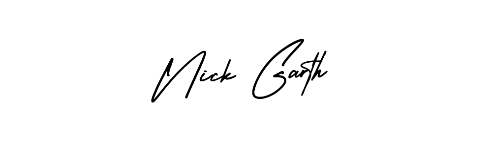 How to make Nick Garth signature? AmerikaSignatureDemo-Regular is a professional autograph style. Create handwritten signature for Nick Garth name. Nick Garth signature style 3 images and pictures png