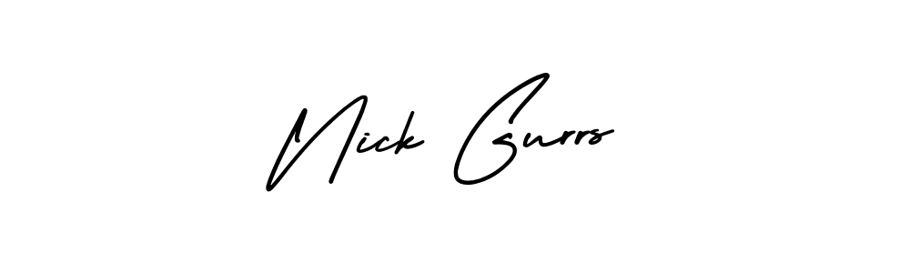 Design your own signature with our free online signature maker. With this signature software, you can create a handwritten (AmerikaSignatureDemo-Regular) signature for name Nick Gurrs. Nick Gurrs signature style 3 images and pictures png