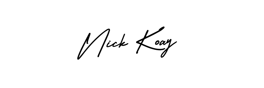 Best and Professional Signature Style for Nick Koay. AmerikaSignatureDemo-Regular Best Signature Style Collection. Nick Koay signature style 3 images and pictures png