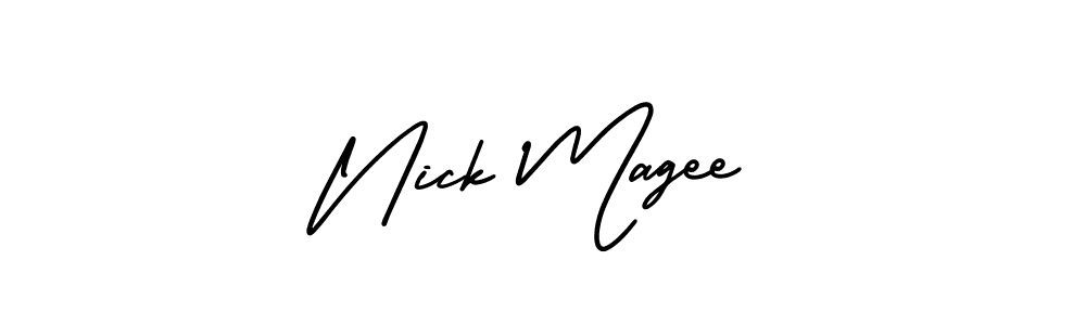 It looks lik you need a new signature style for name Nick Magee. Design unique handwritten (AmerikaSignatureDemo-Regular) signature with our free signature maker in just a few clicks. Nick Magee signature style 3 images and pictures png