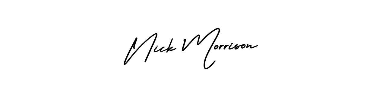 This is the best signature style for the Nick Morrison name. Also you like these signature font (AmerikaSignatureDemo-Regular). Mix name signature. Nick Morrison signature style 3 images and pictures png