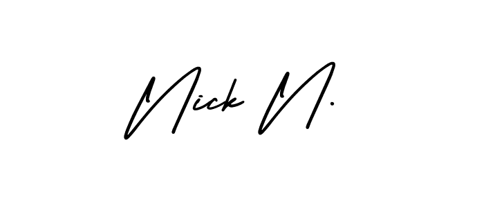 Create a beautiful signature design for name Nick N.. With this signature (AmerikaSignatureDemo-Regular) fonts, you can make a handwritten signature for free. Nick N. signature style 3 images and pictures png