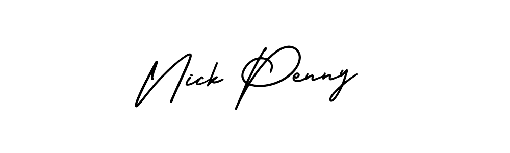 Also You can easily find your signature by using the search form. We will create Nick Penny name handwritten signature images for you free of cost using AmerikaSignatureDemo-Regular sign style. Nick Penny signature style 3 images and pictures png