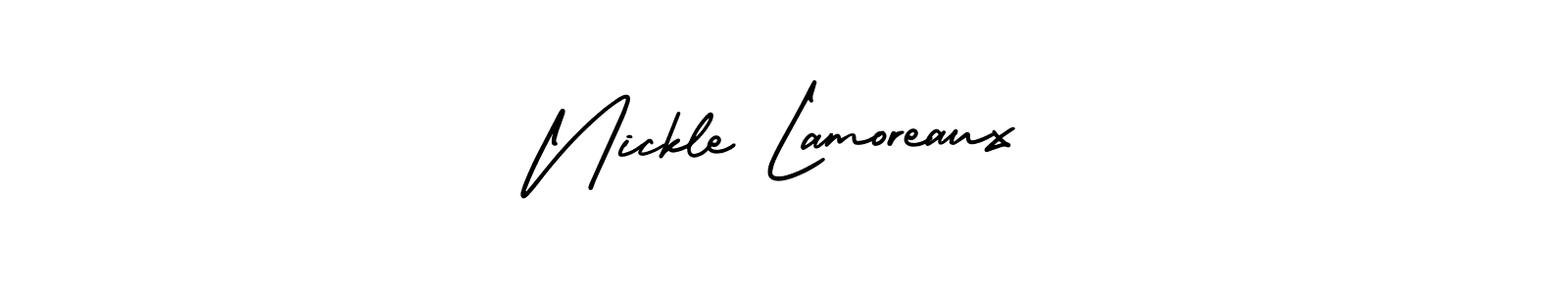 Similarly AmerikaSignatureDemo-Regular is the best handwritten signature design. Signature creator online .You can use it as an online autograph creator for name Nickle Lamoreaux. Nickle Lamoreaux signature style 3 images and pictures png