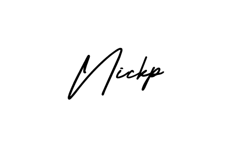 You should practise on your own different ways (AmerikaSignatureDemo-Regular) to write your name (Nickp) in signature. don't let someone else do it for you. Nickp signature style 3 images and pictures png