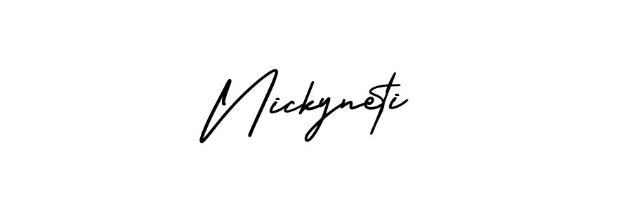 Make a beautiful signature design for name Nickyneti. With this signature (AmerikaSignatureDemo-Regular) style, you can create a handwritten signature for free. Nickyneti signature style 3 images and pictures png