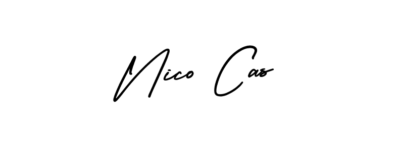 How to Draw Nico Cas signature style? AmerikaSignatureDemo-Regular is a latest design signature styles for name Nico Cas. Nico Cas signature style 3 images and pictures png