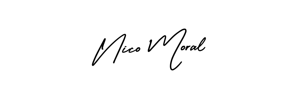 Similarly AmerikaSignatureDemo-Regular is the best handwritten signature design. Signature creator online .You can use it as an online autograph creator for name Nico Moral. Nico Moral signature style 3 images and pictures png