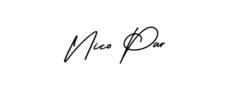How to make Nico Par signature? AmerikaSignatureDemo-Regular is a professional autograph style. Create handwritten signature for Nico Par name. Nico Par signature style 3 images and pictures png