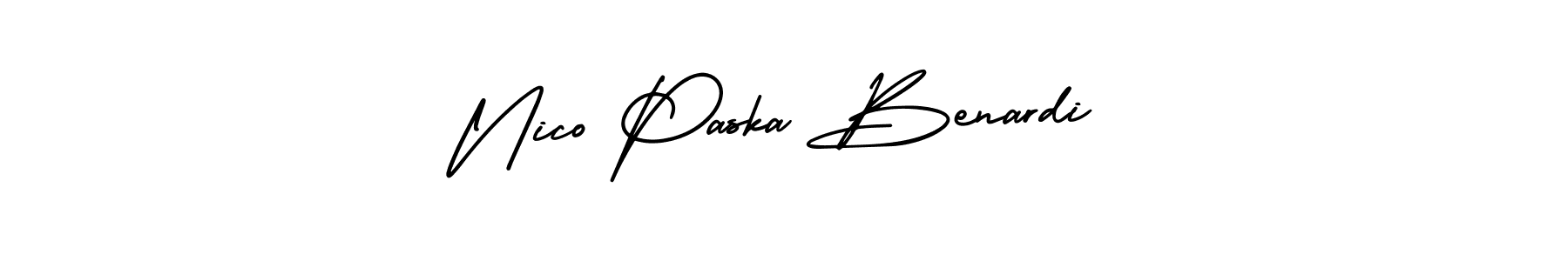 How to make Nico Paska Benardi signature? AmerikaSignatureDemo-Regular is a professional autograph style. Create handwritten signature for Nico Paska Benardi name. Nico Paska Benardi signature style 3 images and pictures png