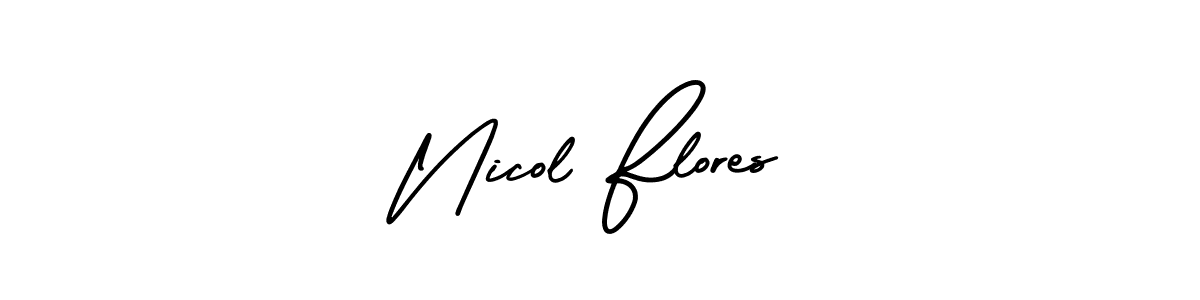 Make a beautiful signature design for name Nicol Flores. Use this online signature maker to create a handwritten signature for free. Nicol Flores signature style 3 images and pictures png