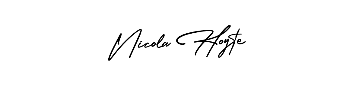 Create a beautiful signature design for name Nicola Hoyte. With this signature (AmerikaSignatureDemo-Regular) fonts, you can make a handwritten signature for free. Nicola Hoyte signature style 3 images and pictures png