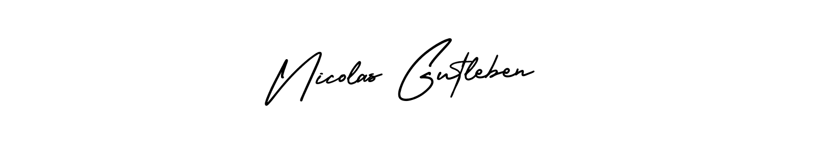 Best and Professional Signature Style for Nicolas Gutleben. AmerikaSignatureDemo-Regular Best Signature Style Collection. Nicolas Gutleben signature style 3 images and pictures png