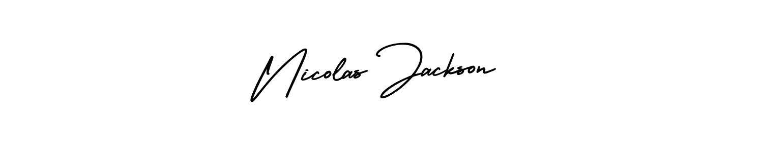 Create a beautiful signature design for name Nicolas Jackson. With this signature (AmerikaSignatureDemo-Regular) fonts, you can make a handwritten signature for free. Nicolas Jackson signature style 3 images and pictures png