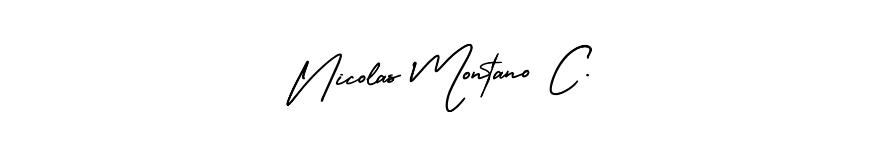 if you are searching for the best signature style for your name Nicolas Montano C.. so please give up your signature search. here we have designed multiple signature styles  using AmerikaSignatureDemo-Regular. Nicolas Montano C. signature style 3 images and pictures png