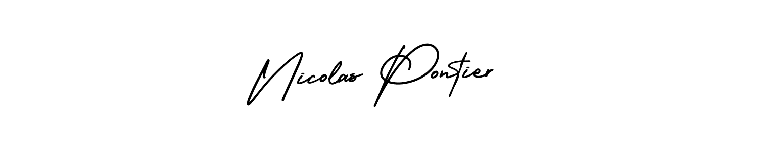 Design your own signature with our free online signature maker. With this signature software, you can create a handwritten (AmerikaSignatureDemo-Regular) signature for name Nicolas Pontier. Nicolas Pontier signature style 3 images and pictures png