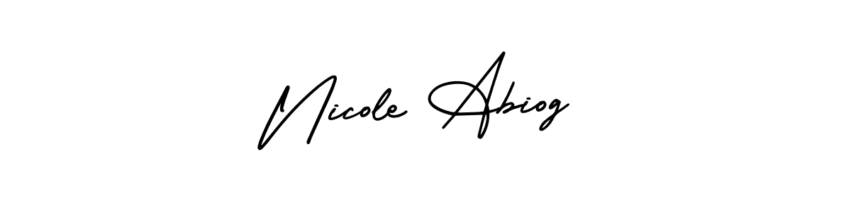 Use a signature maker to create a handwritten signature online. With this signature software, you can design (AmerikaSignatureDemo-Regular) your own signature for name Nicole Abiog. Nicole Abiog signature style 3 images and pictures png