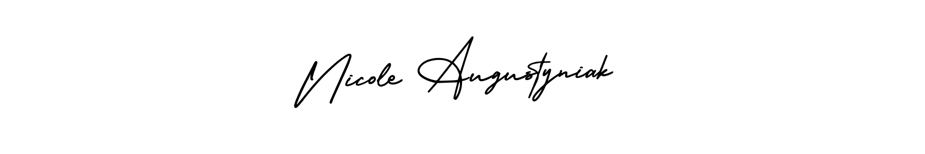 How to make Nicole Augustyniak name signature. Use AmerikaSignatureDemo-Regular style for creating short signs online. This is the latest handwritten sign. Nicole Augustyniak signature style 3 images and pictures png