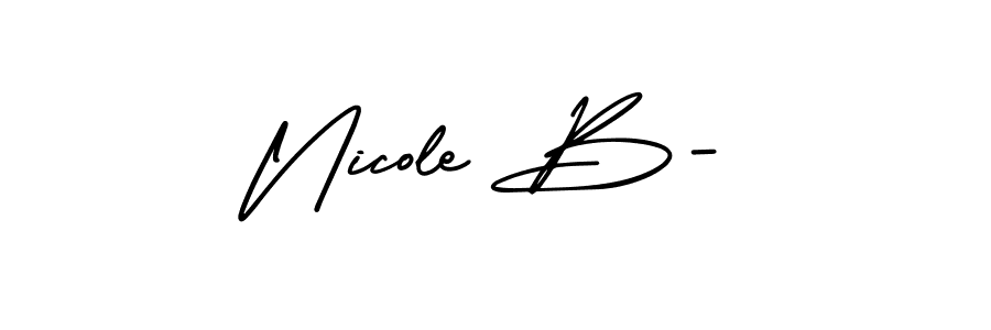 Similarly AmerikaSignatureDemo-Regular is the best handwritten signature design. Signature creator online .You can use it as an online autograph creator for name Nicole B-. Nicole B- signature style 3 images and pictures png