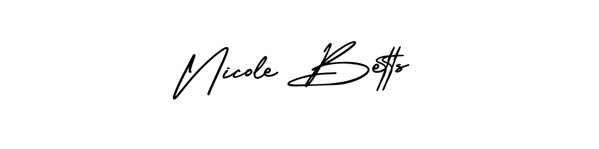 Use a signature maker to create a handwritten signature online. With this signature software, you can design (AmerikaSignatureDemo-Regular) your own signature for name Nicole Betts. Nicole Betts signature style 3 images and pictures png