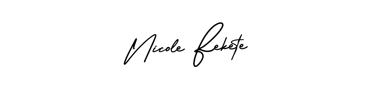 Nicole Fekete stylish signature style. Best Handwritten Sign (AmerikaSignatureDemo-Regular) for my name. Handwritten Signature Collection Ideas for my name Nicole Fekete. Nicole Fekete signature style 3 images and pictures png