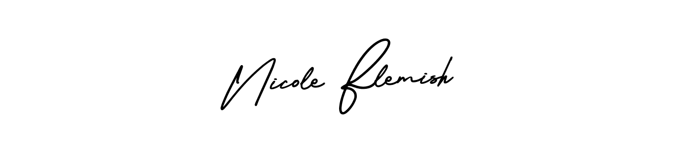 This is the best signature style for the Nicole Flemish name. Also you like these signature font (AmerikaSignatureDemo-Regular). Mix name signature. Nicole Flemish signature style 3 images and pictures png