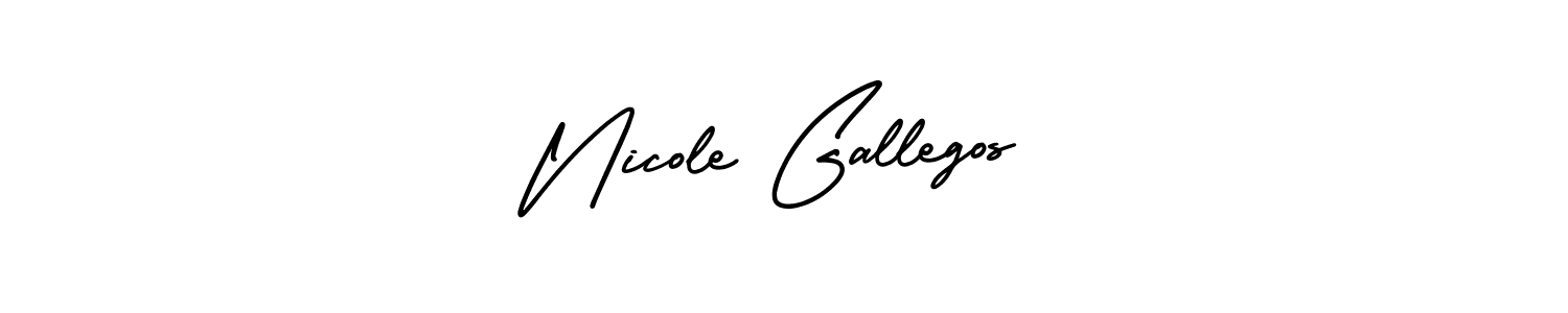 Design your own signature with our free online signature maker. With this signature software, you can create a handwritten (AmerikaSignatureDemo-Regular) signature for name Nicole Gallegos. Nicole Gallegos signature style 3 images and pictures png