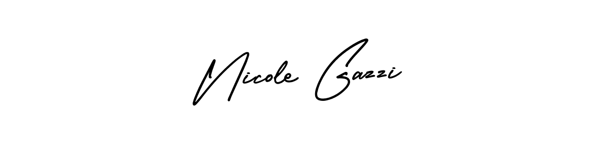 Nicole Gazzi stylish signature style. Best Handwritten Sign (AmerikaSignatureDemo-Regular) for my name. Handwritten Signature Collection Ideas for my name Nicole Gazzi. Nicole Gazzi signature style 3 images and pictures png