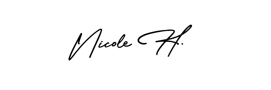 Check out images of Autograph of Nicole H. name. Actor Nicole H. Signature Style. AmerikaSignatureDemo-Regular is a professional sign style online. Nicole H. signature style 3 images and pictures png