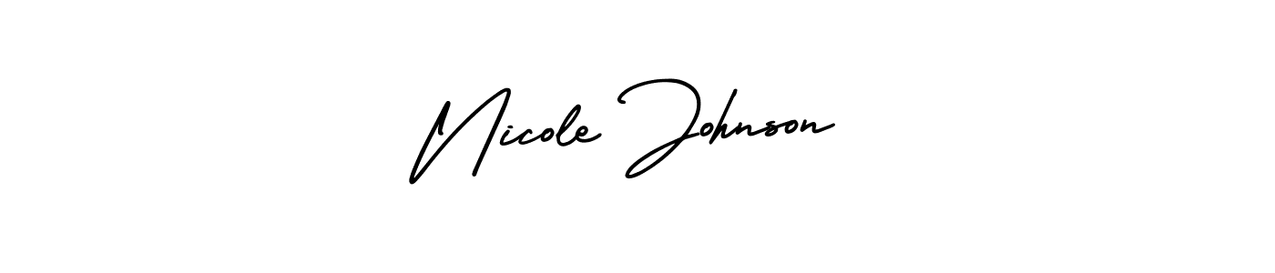 How to Draw Nicole Johnson signature style? AmerikaSignatureDemo-Regular is a latest design signature styles for name Nicole Johnson. Nicole Johnson signature style 3 images and pictures png