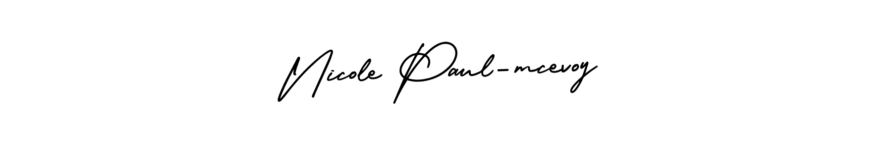 Make a short Nicole Paul-mcevoy signature style. Manage your documents anywhere anytime using AmerikaSignatureDemo-Regular. Create and add eSignatures, submit forms, share and send files easily. Nicole Paul-mcevoy signature style 3 images and pictures png