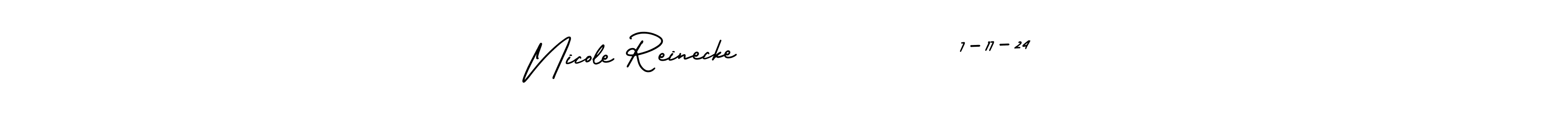 Make a beautiful signature design for name Nicole Reinecke              7-17-24. With this signature (AmerikaSignatureDemo-Regular) style, you can create a handwritten signature for free. Nicole Reinecke              7-17-24 signature style 3 images and pictures png