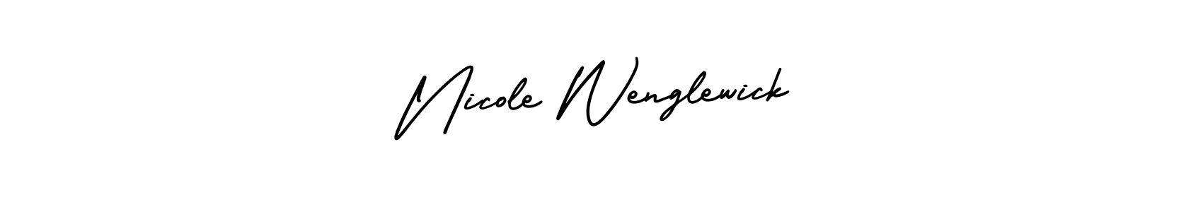This is the best signature style for the Nicole Wenglewick name. Also you like these signature font (AmerikaSignatureDemo-Regular). Mix name signature. Nicole Wenglewick signature style 3 images and pictures png