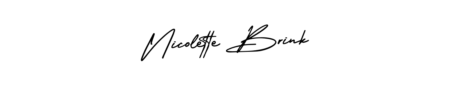 AmerikaSignatureDemo-Regular is a professional signature style that is perfect for those who want to add a touch of class to their signature. It is also a great choice for those who want to make their signature more unique. Get Nicolette Brink name to fancy signature for free. Nicolette Brink signature style 3 images and pictures png