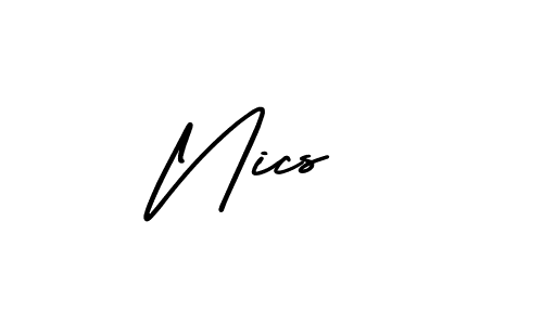 It looks lik you need a new signature style for name Nics . Design unique handwritten (AmerikaSignatureDemo-Regular) signature with our free signature maker in just a few clicks. Nics  signature style 3 images and pictures png