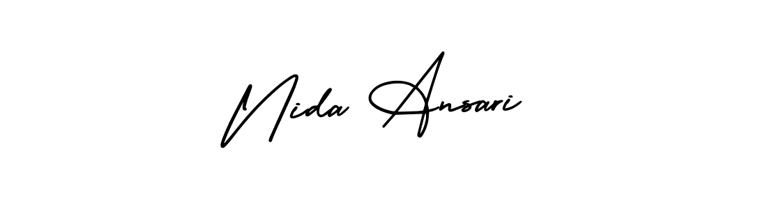 Make a beautiful signature design for name Nida Ansari. Use this online signature maker to create a handwritten signature for free. Nida Ansari signature style 3 images and pictures png