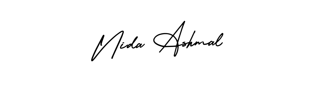 Design your own signature with our free online signature maker. With this signature software, you can create a handwritten (AmerikaSignatureDemo-Regular) signature for name Nida Ashmal. Nida Ashmal signature style 3 images and pictures png