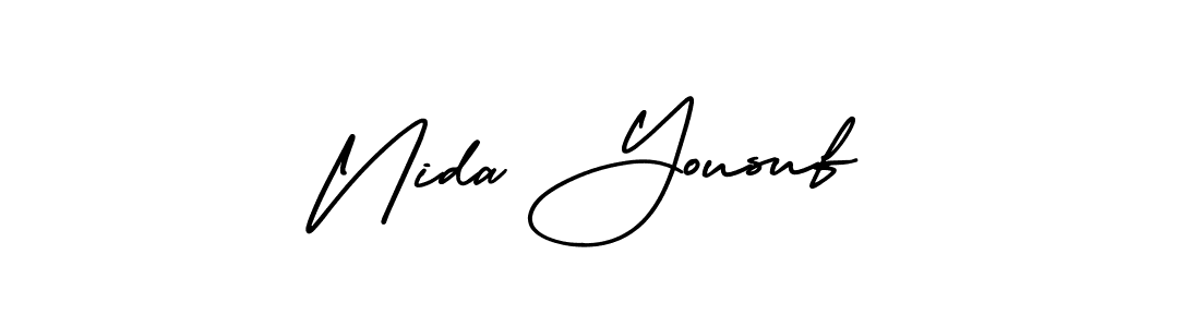 if you are searching for the best signature style for your name Nida Yousuf. so please give up your signature search. here we have designed multiple signature styles  using AmerikaSignatureDemo-Regular. Nida Yousuf signature style 3 images and pictures png