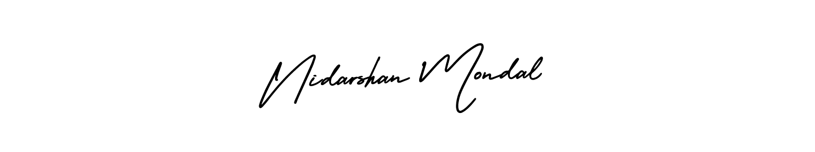 Make a beautiful signature design for name Nidarshan Mondal. With this signature (AmerikaSignatureDemo-Regular) style, you can create a handwritten signature for free. Nidarshan Mondal signature style 3 images and pictures png