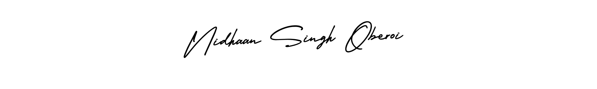 Also You can easily find your signature by using the search form. We will create Nidhaan Singh Oberoi name handwritten signature images for you free of cost using AmerikaSignatureDemo-Regular sign style. Nidhaan Singh Oberoi signature style 3 images and pictures png