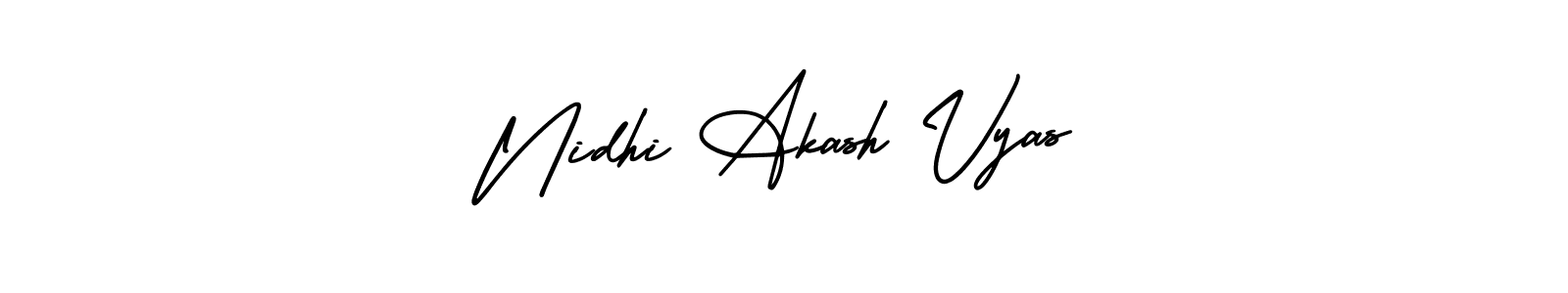 Also we have Nidhi Akash Vyas name is the best signature style. Create professional handwritten signature collection using AmerikaSignatureDemo-Regular autograph style. Nidhi Akash Vyas signature style 3 images and pictures png