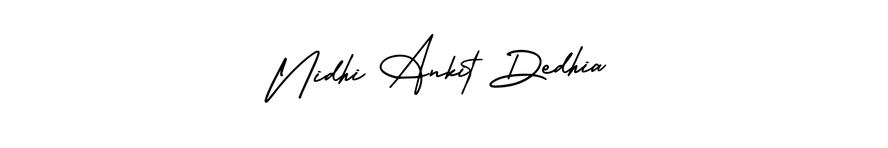 Nidhi Ankit Dedhia stylish signature style. Best Handwritten Sign (AmerikaSignatureDemo-Regular) for my name. Handwritten Signature Collection Ideas for my name Nidhi Ankit Dedhia. Nidhi Ankit Dedhia signature style 3 images and pictures png