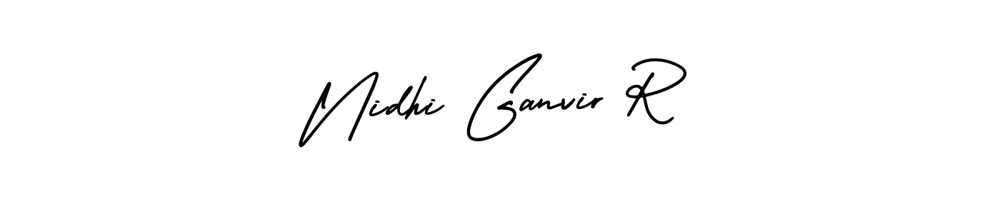 Make a beautiful signature design for name Nidhi Ganvir R. Use this online signature maker to create a handwritten signature for free. Nidhi Ganvir R signature style 3 images and pictures png