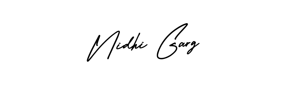 This is the best signature style for the Nidhi Garg name. Also you like these signature font (AmerikaSignatureDemo-Regular). Mix name signature. Nidhi Garg signature style 3 images and pictures png