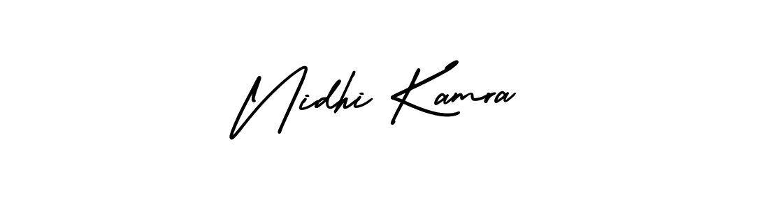 This is the best signature style for the Nidhi Kamra name. Also you like these signature font (AmerikaSignatureDemo-Regular). Mix name signature. Nidhi Kamra signature style 3 images and pictures png