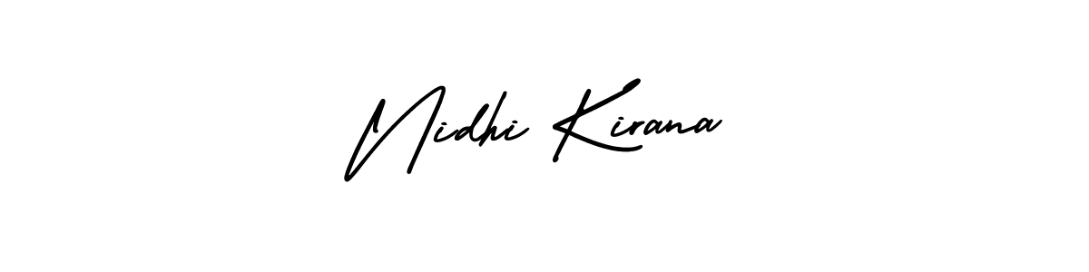 Use a signature maker to create a handwritten signature online. With this signature software, you can design (AmerikaSignatureDemo-Regular) your own signature for name Nidhi Kirana. Nidhi Kirana signature style 3 images and pictures png